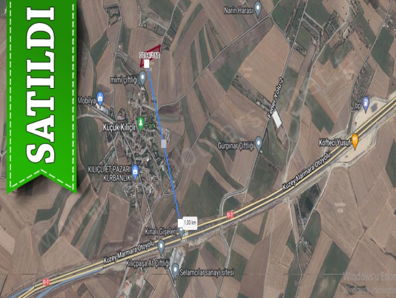 Silivri Küçükkılıçta Satılık Arsa , 530 m2 Çaplı Çevrili Yolu Var