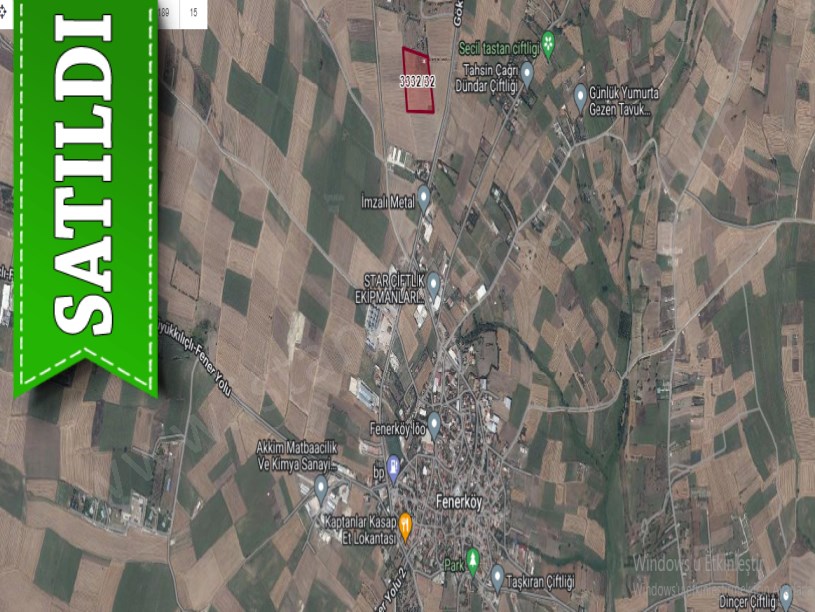 Silivri Fenerköyde Satılık Arsa , 1,760 M2 Tel Örgü İle Çevrili Çaplı
