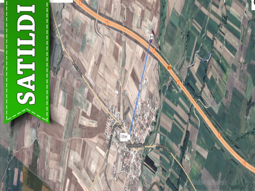 Kırklareli Babaeski Hazinedar Köyünde Satılık Tarla , 2,619 m2 Otobana Cephe Müstakil
