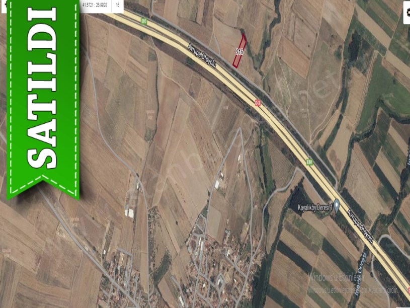 Kırklareli Babaeski Hazinedar Köyünde Satılık Tarla , 2,619 m2 Otobana Cephe Müstakil