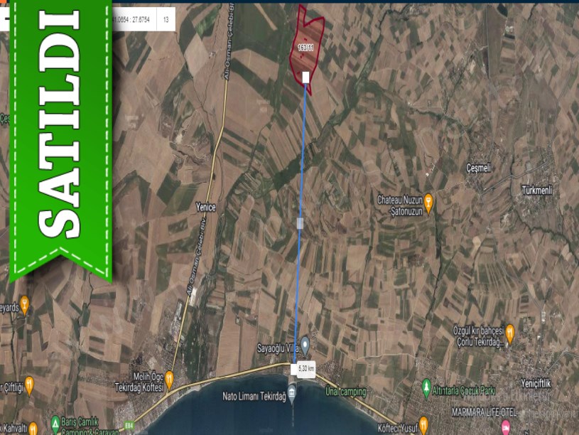 Tekirdağ Marmaraereğli Çeşmeli Mah Satılık Arsa , 670 m2 Yolu Var Hisseli