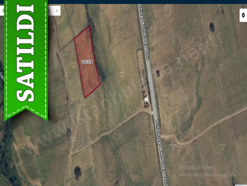 Kırklareli Pınarhisar Sütlüce Satılık Arsa , 784 m2 Hisseli