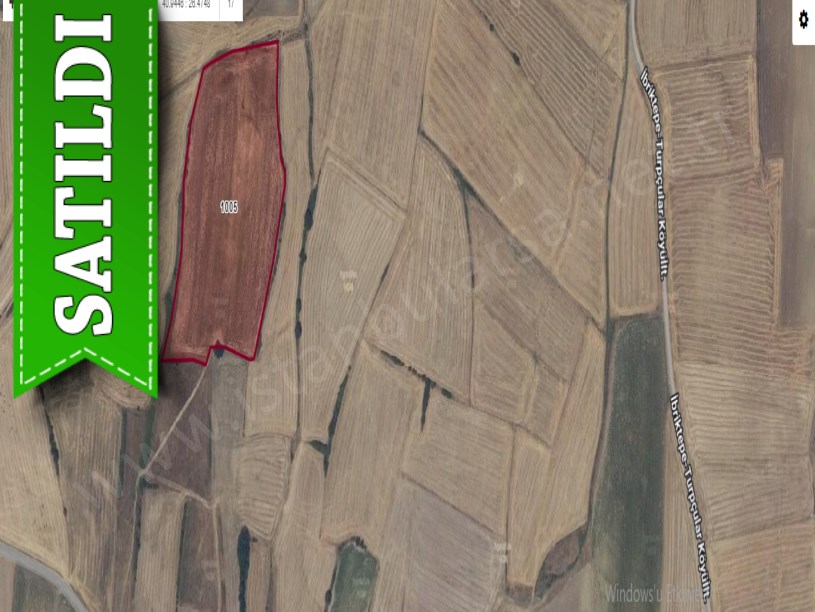 Edirne İpsala Turpçular Köyü Satılık Arsa , 855 m2 Yolu Var Hisseli