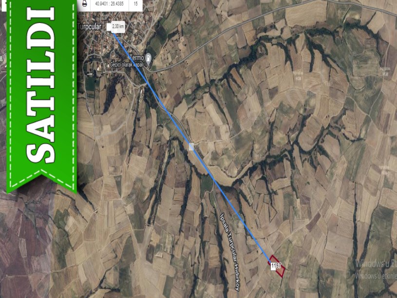 Edirne İpsala Turpçular Köyü Satılık Arsa , 286 M2 Yolu Var 