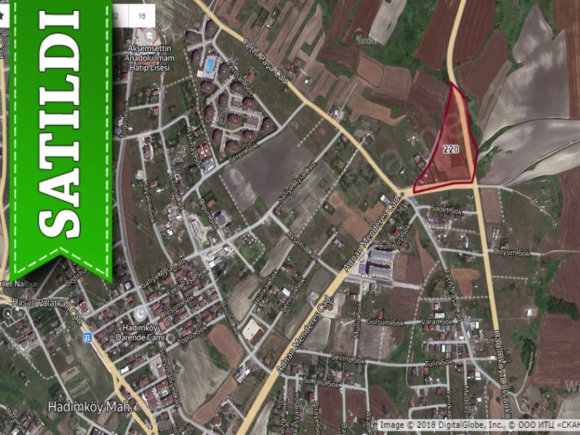 Arnavutköy Hadımköyde Satılık Arsa , 240 M2 Cadde Cephe Çevrili 
