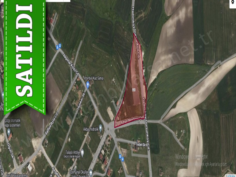 Arnavutköy Hadımköyde Satılık Arsa , 240 M2 Cadde Cephe Çevrili 
