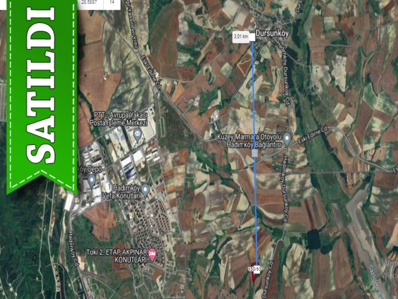 Arnavutköy Dursunköyde Satılık Arsa , 540 M2 Hisseli 