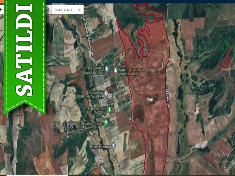 Arnavutköy Dursunköyde Satılık Arsa , 2,184 M2 Evlerin Yakını