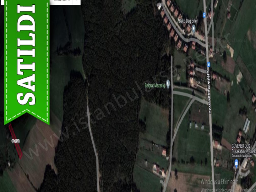 Çatalca Belgratta Satılık Arsa ,998 M2 Müstakil Yolu Var