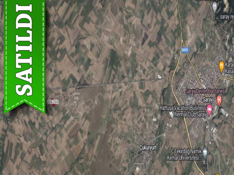 Tekirdağ Saray Yuvalıda Satılık Arsa , 960 M2 Yolu Var Meraya Cephe
