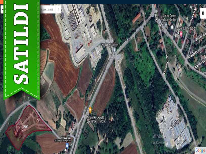 Arnavutköy Baklalıda Satılık Arsa , 205 M2 Yolu Var Hisseli