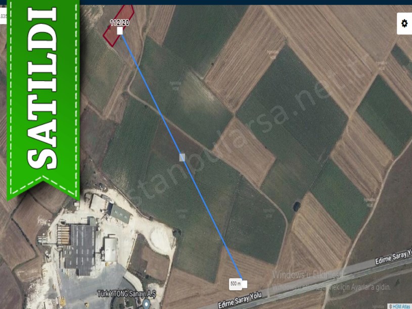 Tekirdağ Saray Kurtderede Satılık Tarla , 1,900 m2 Müstakil 