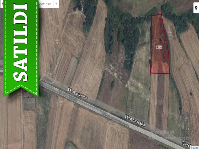 Tekirdağ Saray Kurtderede Satılık Tarla , 4,500 M2 Yolu Var Müstakil