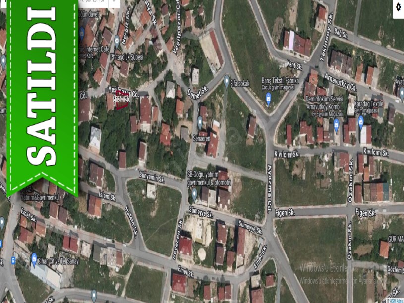Arnavutköy Taşolukta Satılık Arsa , 192 M2 Cadde Cephe 4 Kat İmarlı