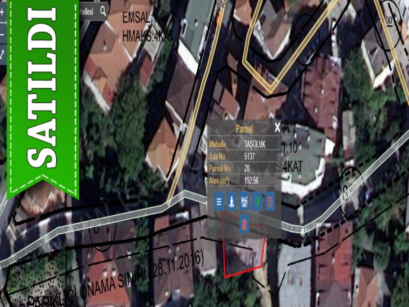 Arnavutköy Taşolukta Satılık Arsa , 192 M2 Cadde Cephe 4 Kat İmarlı