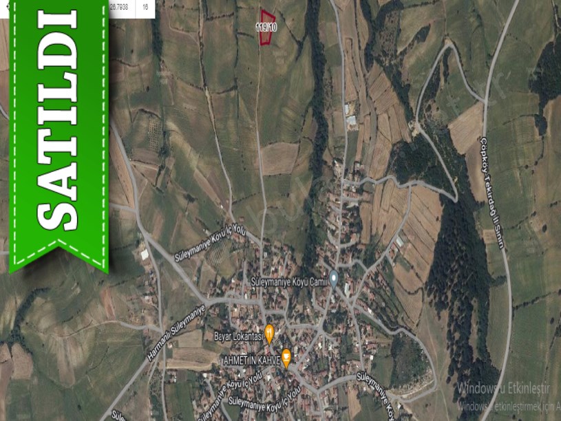 Edirne Uzunköprü Süleymaniye Köyü Satılık Tarla , 2,562 m2 Müstakil Yolu Var