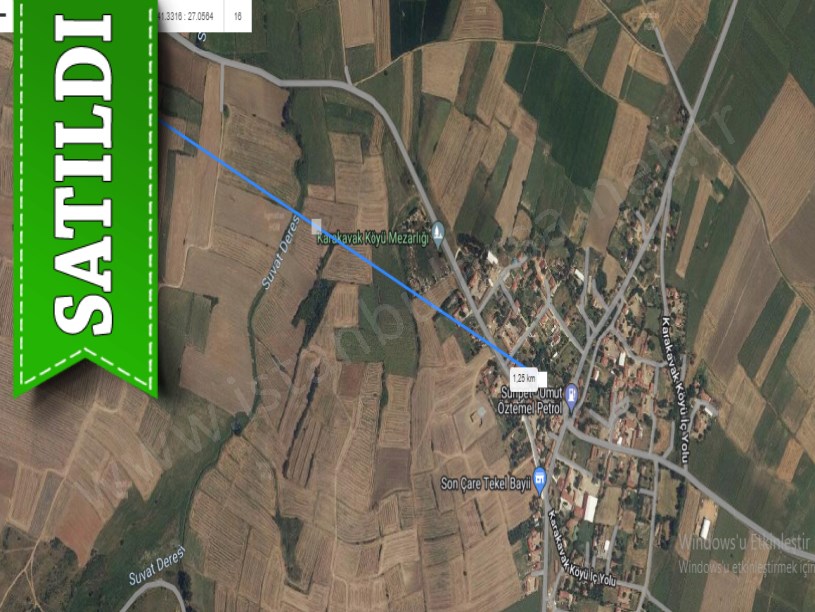 Tekirdağ Hayrabolu Karakavak Mahallesi Satılık Tarla , 6,650 M2 Müstakil Yolu Var 