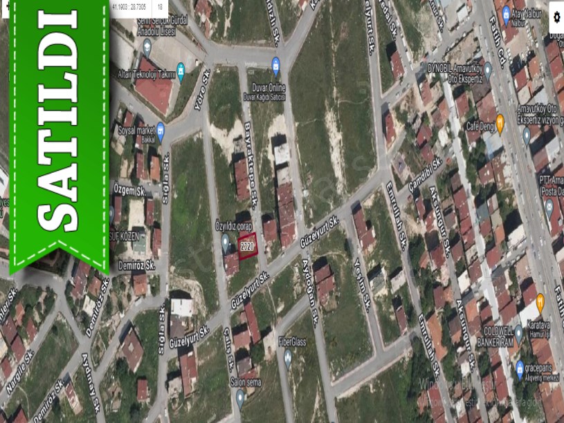Arnavutköy Mustafa Kemalpaşa Mah Satılık Arsa , 208 m2 3 Kat İmarlı Merkezde 