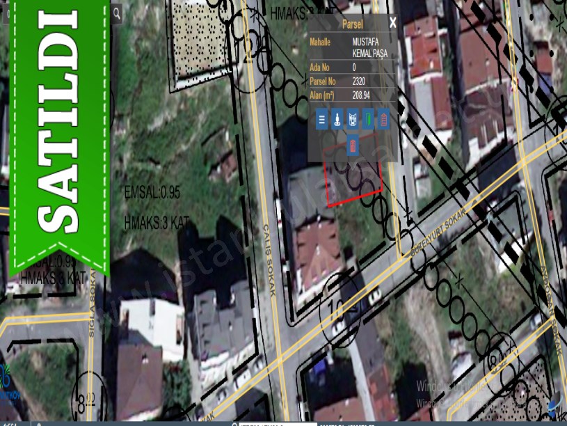 Arnavutköy Mustafa Kemalpaşa Mah Satılık Arsa , 208 m2 3 Kat İmarlı Merkezde 