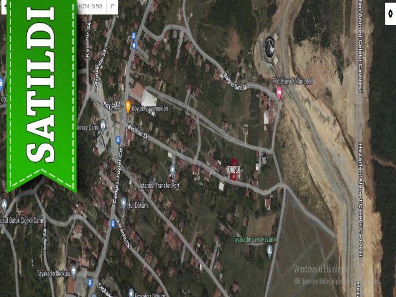 Arnavutköy Tayakadın Satılık Arsa , 250 m2 Çevrili Hisseli  Konut İmarlı