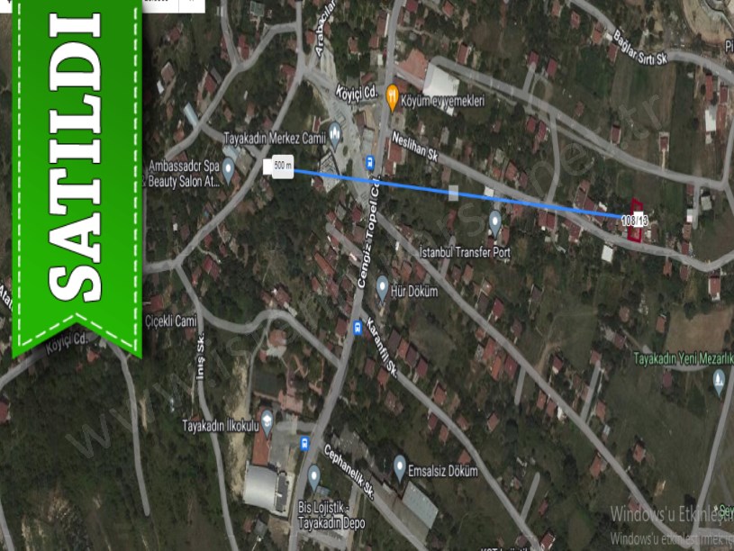 Arnavutköy Tayakadın Satılık Arsa , 250 m2 Çevrili Hisseli  Konut İmarlı
