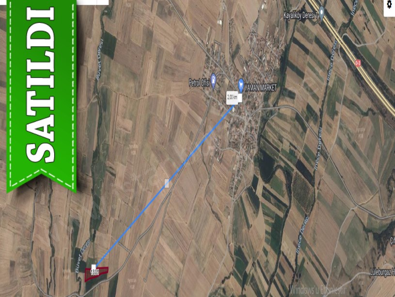 Kırklareli Babaeski Hazinedar Köyünde Satılık Tarla , 11,250 M2 Müstakil 
