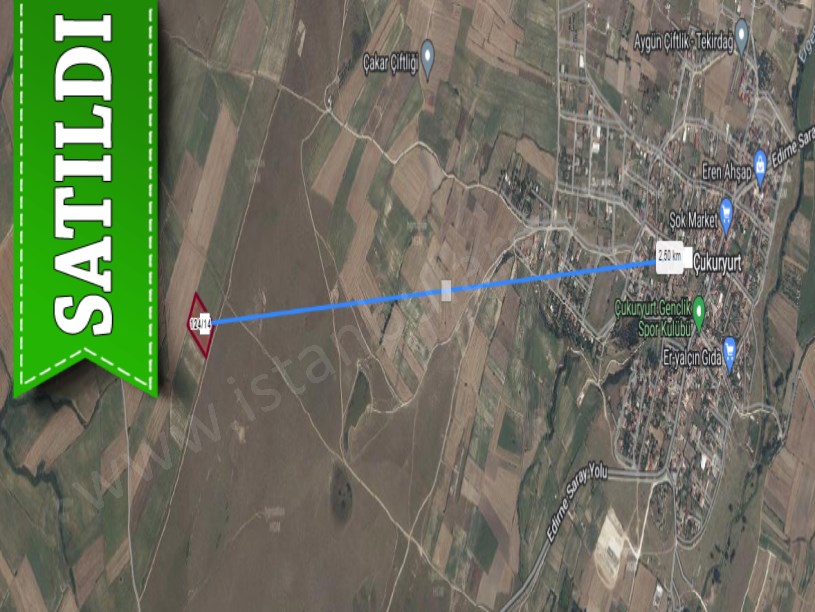 Tekirdağ Saray Yuvalıda Satılık Tarla , 10,065 m2 Meraya Cephe Müstakil Yolu Var
