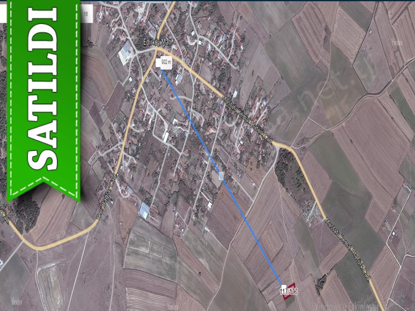 Tekirdağ Saray Edirköyde Satılık Tarla , 1,380 m2 Tek Tapu Bağ Yeri 