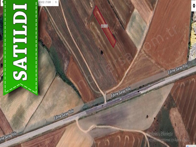 Tekirdağ Saray Kurtderede Satılık Tarla , 1,060 M2 Anayola Yakın Tek Tapu