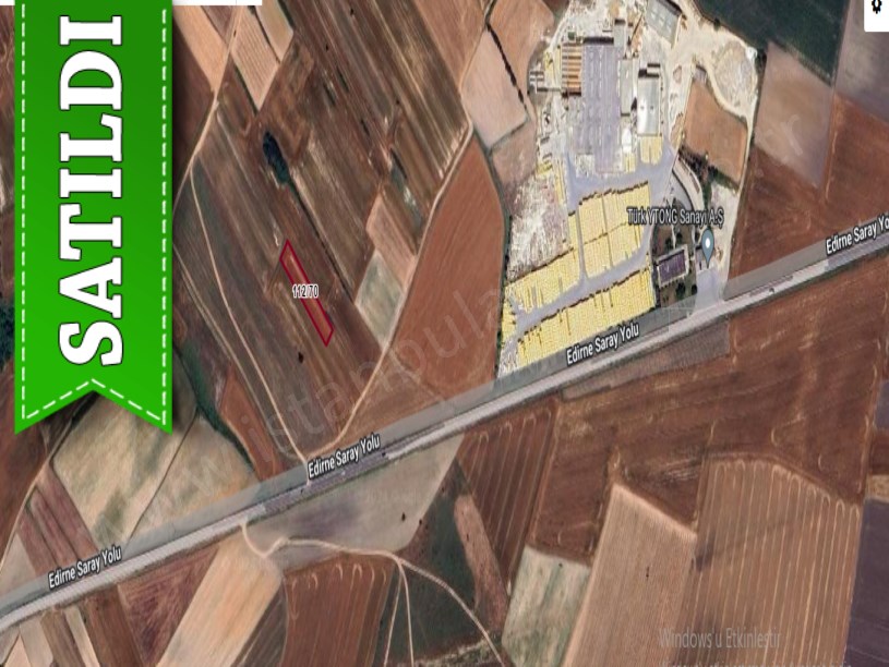 Tekirdağ Saray Kurtderede Satılık Tarla , 1,060 M2 Anayola Yakın Tek Tapu