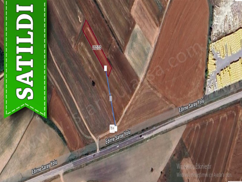 Tekirdağ Saray Kurtderede Satılık Tarla , 1,060 M2 Anayola Yakın Tek Tapu