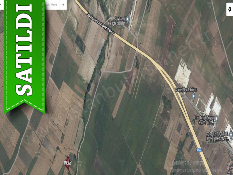 Kırklareli Vize Evrenlide Satılık Arsa , 314 M2 Hisseli
