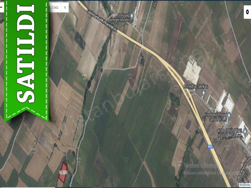 Kırklareli Vize Evrenlide Satılık Arsa , 926 m2 Hisseli 