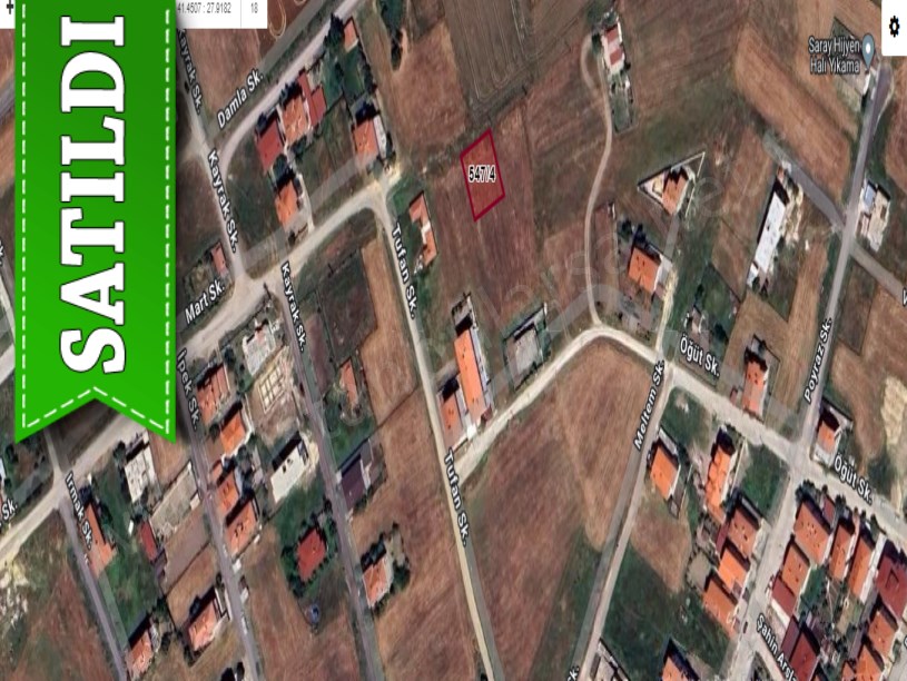 Tekirdağ Saray Yeni Mah. Satılık Arsa , 474 m2 Mahalle İçinde Konut İmarlı