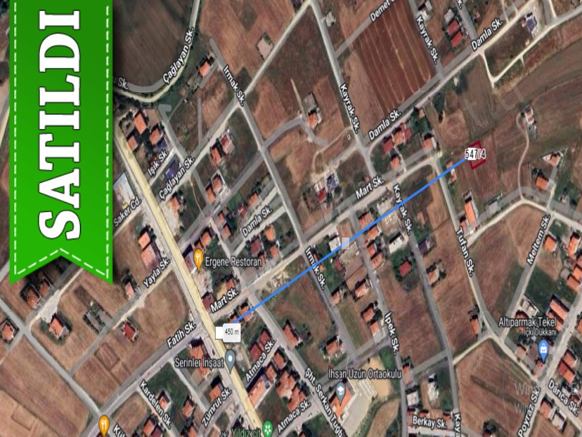 Tekirdağ Saray Yeni Mah. Satılık Arsa , 474 m2 Mahalle İçinde Konut İmarlı