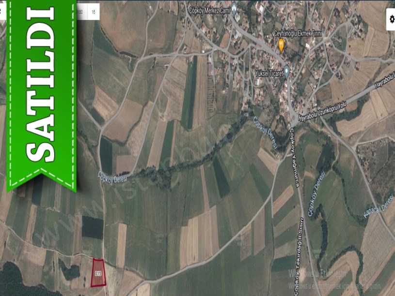 Edirne Uzunköprü Çöpköyde Satılık Arsa , 368 m2 Yolu Var Köye Yakın