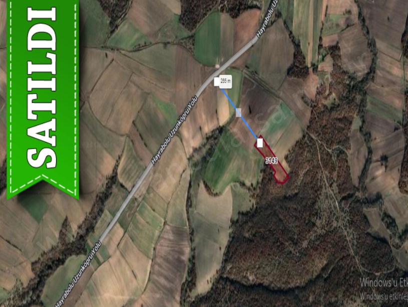 Edirne Uzunköprü Çöpköyde Satılık Arsa , 387 m2 Köye Yakın Yolu Var