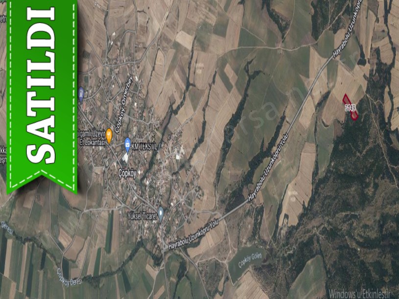 Edirne Uzunköprü Çöpköyde Satılık Arsa , 387 m2 Köye Yakın Yolu Var