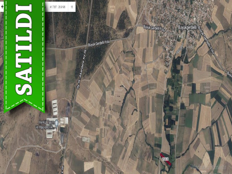 Edirne Süloğlu Büyükgerdelli Köyünde Satılık Arsa , 574 m2 Yola Cephe