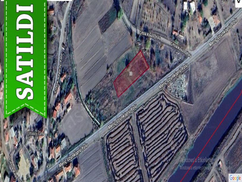Edirne Uzunköprü Çiftlik Köyünde Satılık Arsa , 205 m2 Köy İçi Cadde Cephe