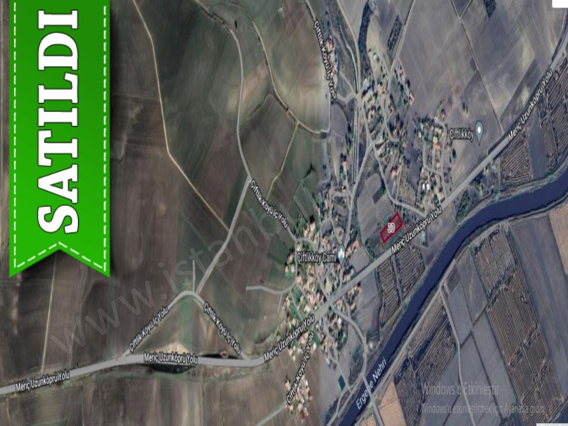Edirne Uzunköprü Çiftlik Köyünde Satılık Arsa , 205 m2 Köy İçi Cadde Cephe