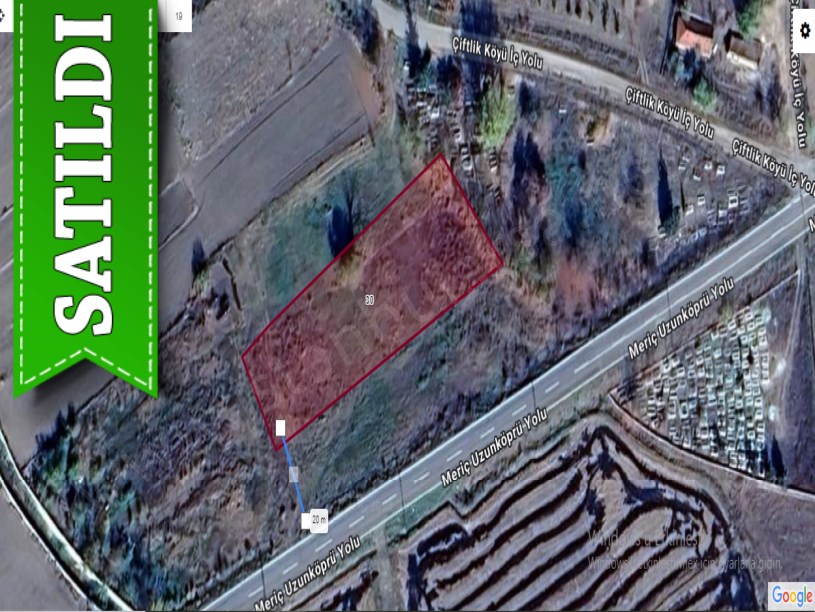 Edirne Uzunköprü Çiftlik Köyünde Satılık Arsa , 205 m2 Köy İçi Cadde Cephe