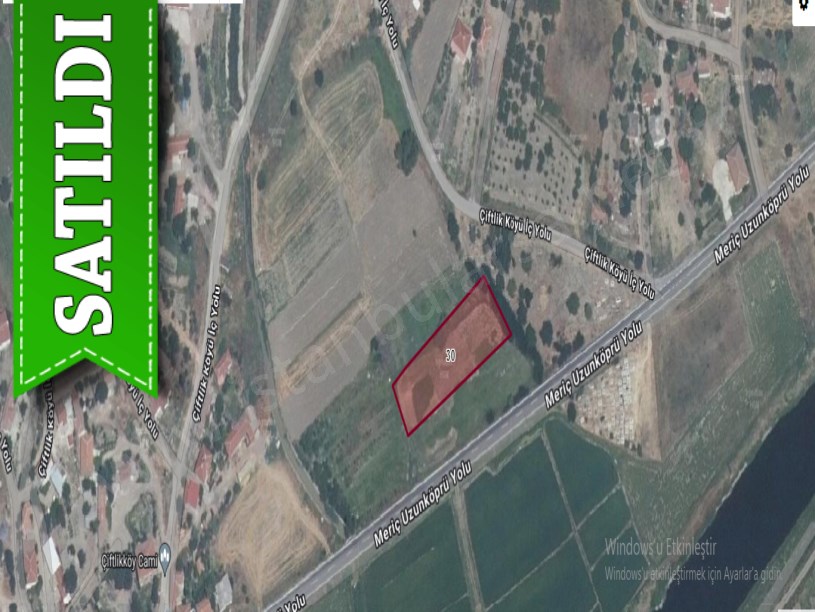 Edirne Uzunköprü Çiftlik Köyünde Satılık Arsa , 205 m2 Köy İçi Cadde Cephe