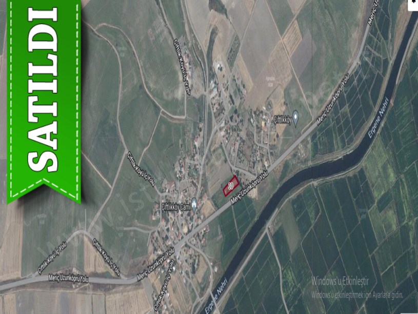 Edirne Uzunköprü Çiftlik Köyünde Satılık Arsa , 205 m2 Köy İçi Cadde Cephe
