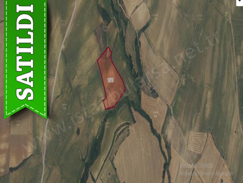 Edirne Keşan Beğendik Köyü Satılık Tarla  , 11,100 m2 Tek Tapu Yola Cephe 