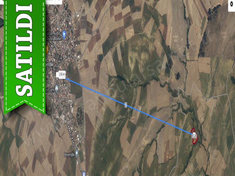 Edirne Keşan Beğendik Köyü Satılık Tarla  , 11,100 m2 Tek Tapu Yola Cephe 