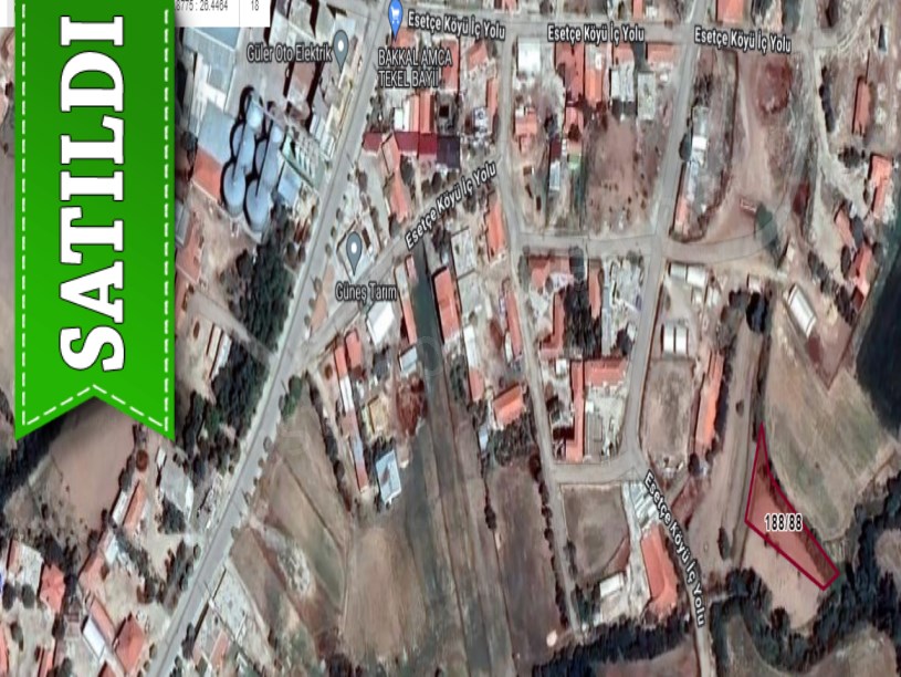 Edirne İpsala Esetçe Köyü Satılık Arsa , 791 m2 İmarlı Arsa Merkezde