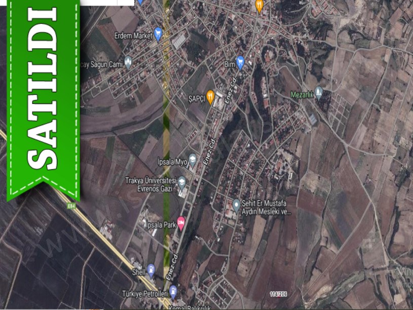 Edirne İpsala Bozkurt Mah, Satılık Arsa , 338 m2 İmarlı Merkezde 