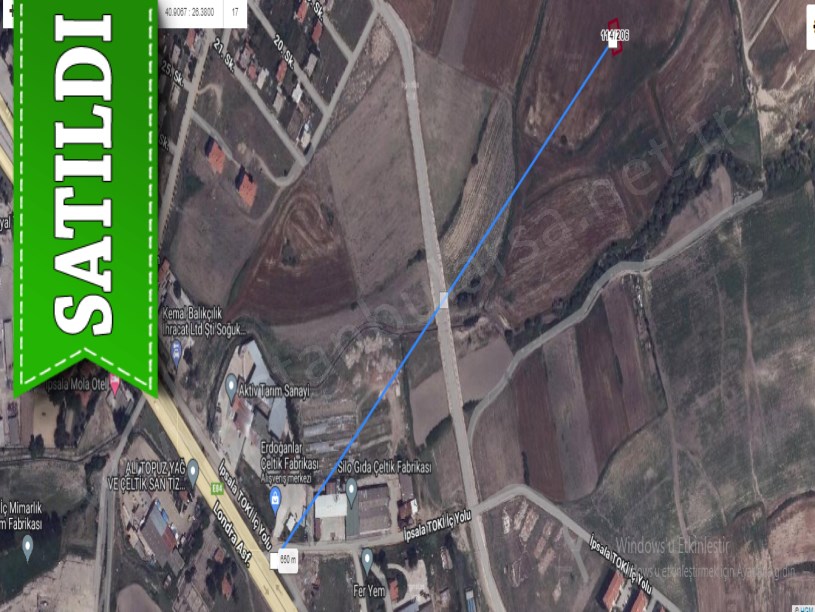 Edirne İpsala Bozkurt Mah, Satılık Arsa , 338 m2 İmarlı Merkezde 