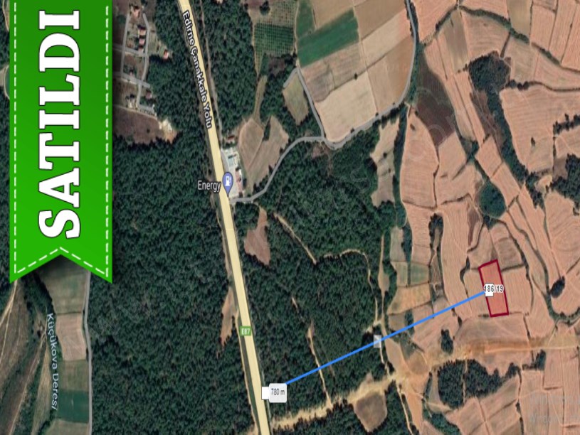 Edirne Keşan Mahmutköy Köyü Satılık Tarla , 6,765 m2 Tek Tapu